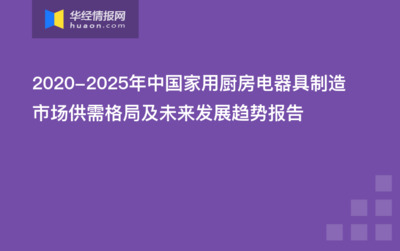 2020-2025年中国家用厨房电器具制造市场供需格局及未来发展趋势报告
